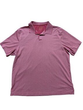 Tasso Elba Polo Shirt Mens XL Pink Supima Cotton Short Sleeve